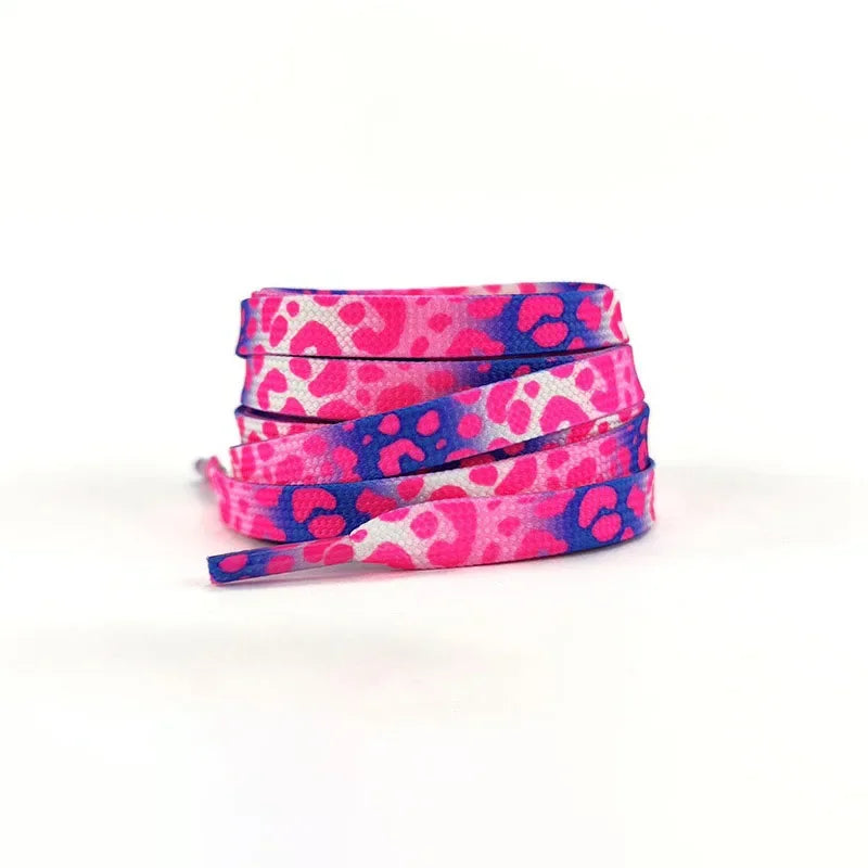Colorful Shoelaces Leopard Print Fashion Flats Shoe Laces For Sneakers Washable Without Fading Shoes Accessories Shoestring