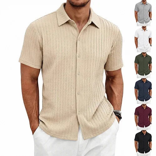 European and American Men's Casual Jacquard Shirt Summer | SAMAG