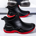 Men's Ankle Rain Boots Outdoor Waterproof Men Rain Shoes Anti-Slip Wear-resistant Men Kitchen Water Shoes Fishing Rubber Shoes