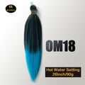 Kanekalon 26inch Hot Water Set Pre Stretched Jumbo Braiding Hair Box Twist Braids Synthetic Hair Extensions For Women Soft Yaki