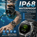 New 1400mAh Big Battery Smart Watch Men Outdoor GPS Flashlight IP68 Waterproof Bluetooth Call AMOLED Military Sports Smartwatch