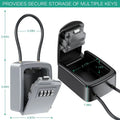 Key Lock Box 4 Digit Combination Safe Waterproof Storage with Removable Chain Security Anti - theft - View 7 | SAMAG