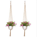 Gardening Green Plant Hanging Basket Cotton Rope Hanger Flower Pot  Handmade Macrame Pot Pocket Wall Boho Courtyard  Home Decor