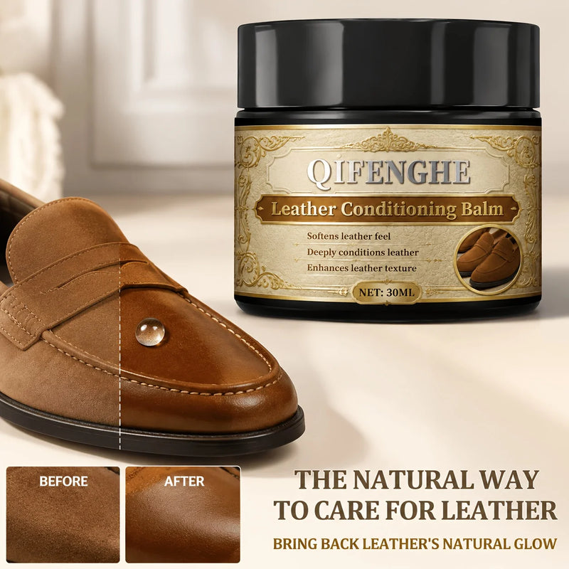 Leather Shoe Care Cream Polish Balm - Renovating Conditioner Protectant Soften - Shoe Cleaning Maintenance for Leather