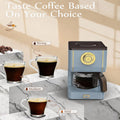 Coffee Maker, 5 Cup Coffee Pot with Three Brewing Modes, Retro Coffee Maker with Glass Carafe & Reusable Coffee Filter, Drip