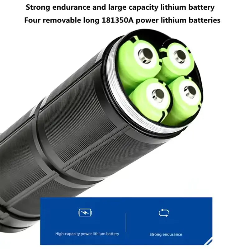 99000000LM Super Bright LED Flashlight 100W GT60 Long Range Powerful Torch Type-c Rechargeable Outdoor Flashlight Power Display
