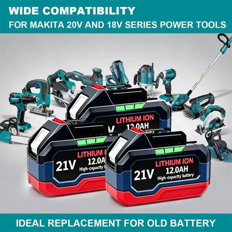 21V New model, high compatibility.for Makita  21V 12.0Ah Replacement Lithium Ion Battery Compatible With Cordless Power Tools