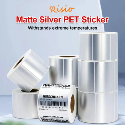 Matte Silver Thermal Sticker Paper Roll Printable | SAMAG