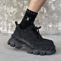 Height increasing 7CM men's shoes IG dad shoes sporty and versatile  summer breathable mesh thick sole derby shoes
