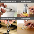 Self Defense Weapons Outdoor EDC Survival Tool Defence Personal Keychian Stinger Bottle Combination Opener Wrench for Men Women
