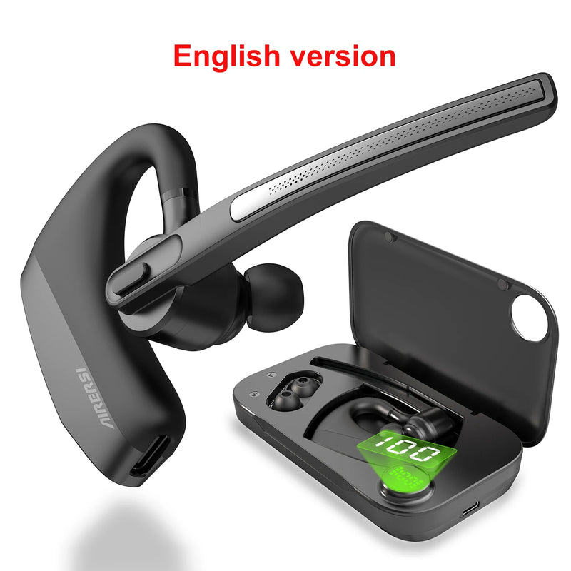 Newest K30 Bluetooth Headset Wireless Headphones Dual-Mic Mute Noise Cancelling Earpiece Handsfree Earphones for Driver Office