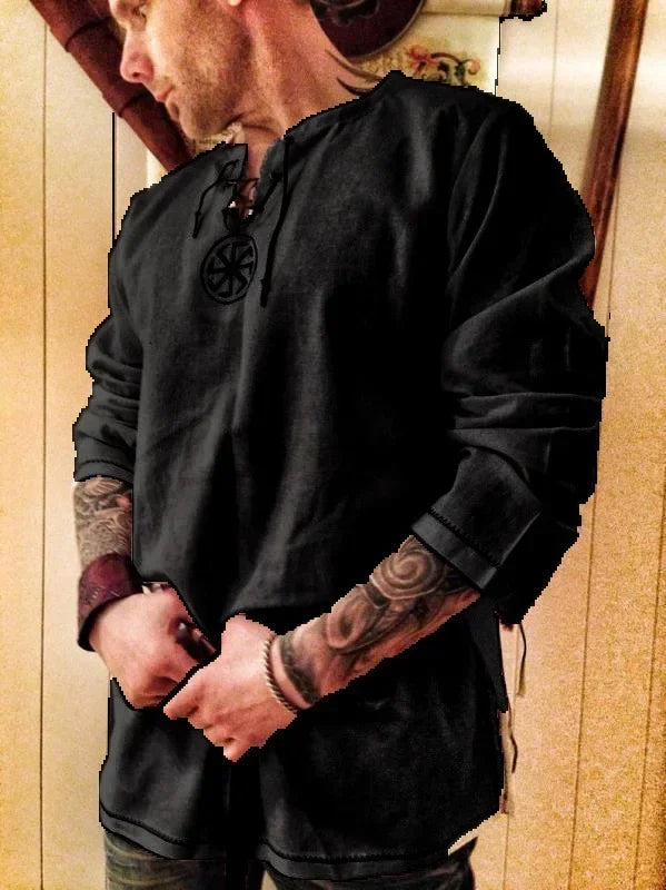 Medieval Pirate Tunic Top Halloween Costume for Men Adult | SAMAG