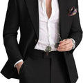 Mens Linen Suit 2 Piece Casual Suits for Men Summer Beach Groom Wedding Suit Linen Blazer Pants Set