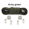 Oval Elastic Shoelace Metal Buckle Laces Unisex Quick-On/Off Shoelaces for Sneakers and Boots 1Pair/2Pair