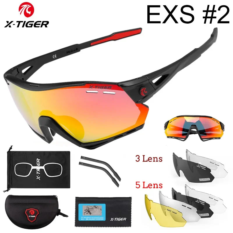 X - TIGER New Cycling Glasses MTB Bike Protection Eyewear - View 7 | SAMAG