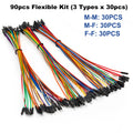 40-120Pcs 10cm 20cm 30cm Dupont Cable Line Jumper Wire Kit Male Female 24AWG Copper Long Ribbon Connector Set for DIY Breadboard