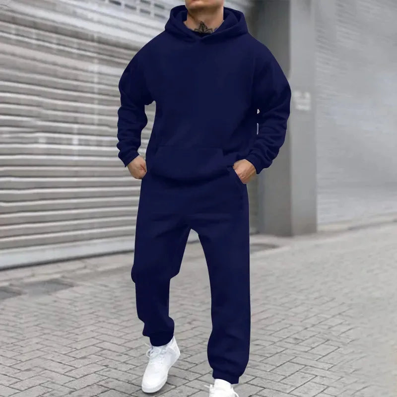 Colorful Urban Style Autumn And Winter Products Men's Hooded Sweatshirt And Pants Set Street Wear Collection - View 6 | SAMAG