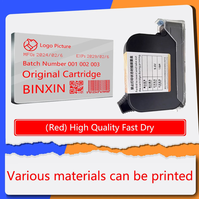 Baiyi Ink Cartridge 12.7mm Quick Dry Original Solvent 0.5 inch Eco for Inkjet Ink Jet Printer