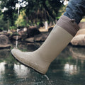Rain Boots for Men, Fashionable High-Top Rain Boots for Outer Wear, Long-Tube Waterproof and Non-Slip Couple Style Outdoor Fishing Boots