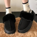 New Fashion Solid Color Suede Women's Slippers Brand Designer 2025 Winter Women's High Quality Home Warm Snow Boots Selling