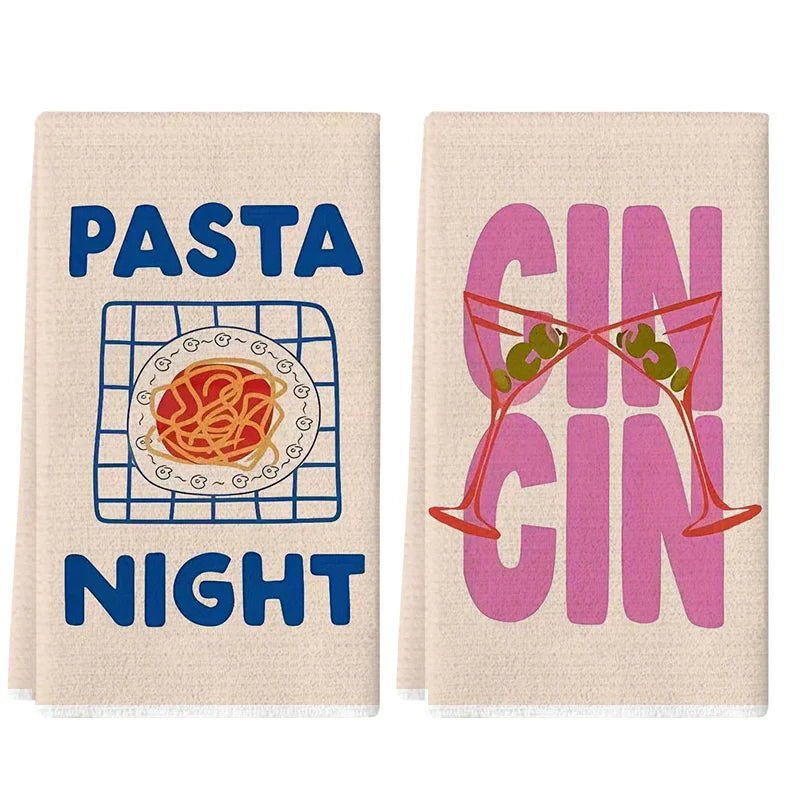 2Pcs, Retro-Style Kitchen Decorative Kitchen Towels, 40Cm*60Cm Towel Set, Super Absorbent Soft Cleaning Cloth, Cooking and Baking Tea Towel, Hand Towel, Cleaning Cloth, Dishwashing Cloth, Kitchen Decoration, Living Room Decor
