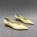 Shoes for Woman Comfortable Women's Summer Footwear Moccasins Blue Low Heel Elegant Pointed Toe High Quality Popular Heels