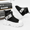 Men's fashionable casual thick-soled casual high-rise shoes Korean and British punk suitable for outdoor four seasons simple and