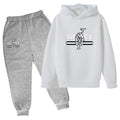 Hooded Sweatshirt + Pants - casual Sports Outfit - letter - View 11 | SAMAG