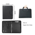 A4 Portable File Folder with Calculator Binder Organizer Manager Office Document Pad Briefcase PU Leather Padfolio Bag Customize