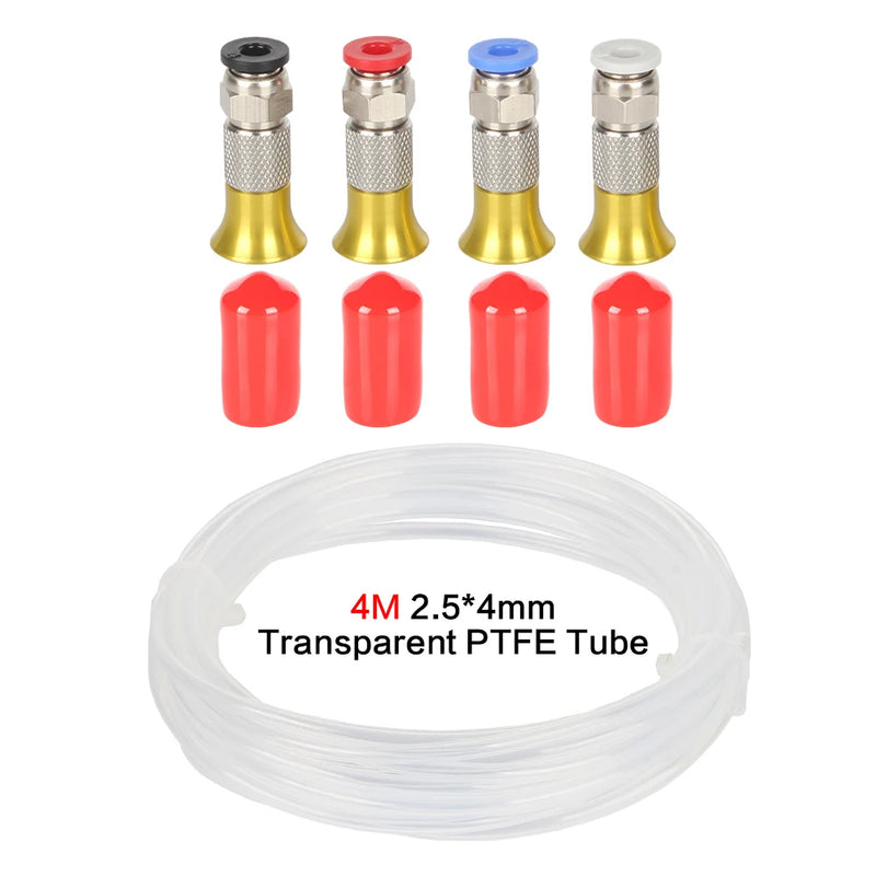 3D printer parts PC4-M6 Pneumatic Straight Connector Part Bore 4mm PTFE Tube Filament M6 Feed Fitting Coupler Filament Dryer Box