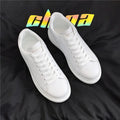 Men's breathable lightweight white shoes spring summer soft-sole comfort walking casual shoes fashion student sports baord shoes