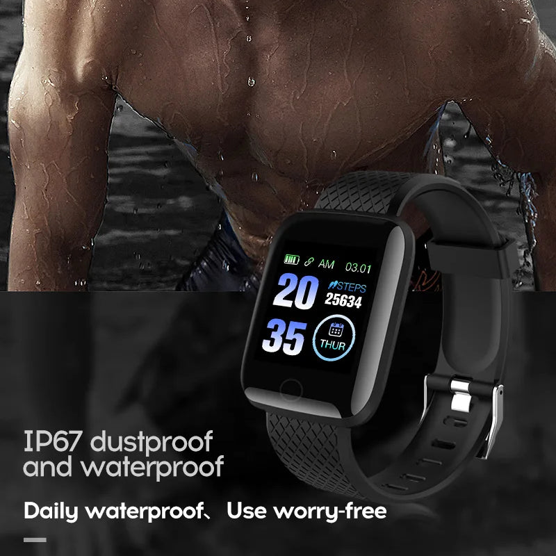116plus Smart Watch Men and Women Full Touch Screen Sport Fitness Watch Man IP67 Waterproof Bluetooth For Ios Android Smartwatch