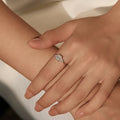 MODIAN D Color VVS1 Rectangle Moissanite 925 Sterling Silver Trendy Sparkling Wedding Engagement Rings For Women Fine Jewelry