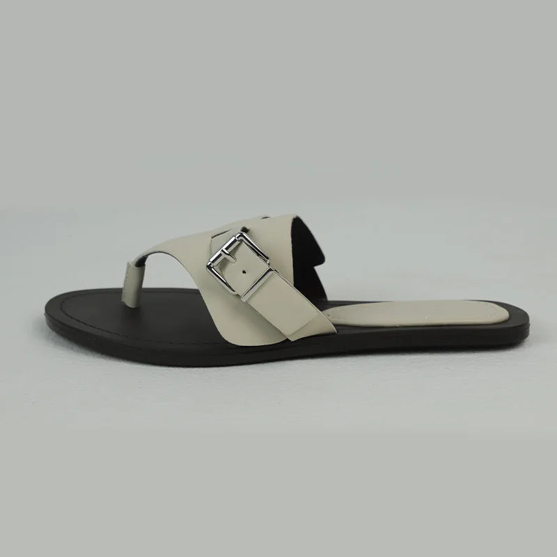 Summer Slippers Women's Beach Flip Flops Comfortable Soft Sole Ladies Slides Casual Buckle Belt Brand Designer Flat Shoes