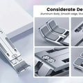 Adjustable Aluminum Laptop Stand - 6-Level Height, Foldable & Portable Design For 8-16” Laptops, Enhanced Ventilation & Heat