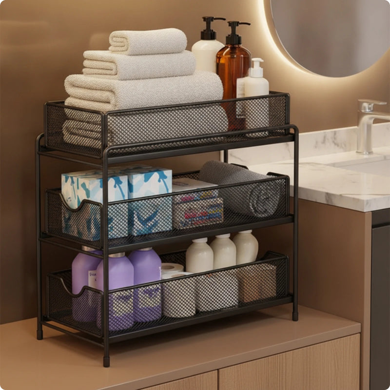Under - Sink Storage Rack Space - Saving - Organizer with Pull - out Baskets Heavy Duty for Bathroom - View 14 | SAMAG