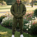 Men's Heavyweight Fleece - Lined Casual Tracksuit Set for Winter - Loose - Fit, Half - Zip, 2 - Piece Workwear Style | SAMAG