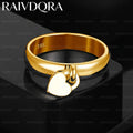 18K Gold Plated Heart Lock Ring For Women Romantic Charm Wedding Engagement Party Fashion Jewelry Valentine's Day