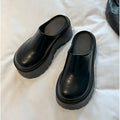 2026 New Retro Mules Platform Chunky Sole Height Increasing Slip-On Comfortable Non-Slip Daily Commute Office Street Style