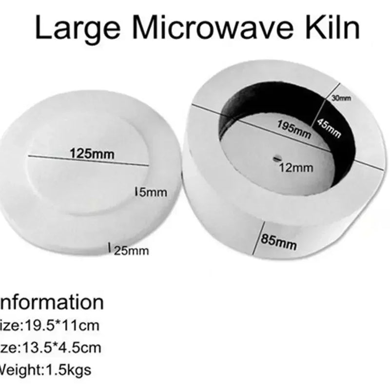 Professional DIY Glass Jewelry Making Tools, Large Microwave Ceramic Kiln Oven Kit for Fusing & Crafting