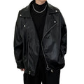 Pu Leather Jacket Men's Autumn New Men's Leather Jacket Design Sense Men's Boys Trendy Locomotive