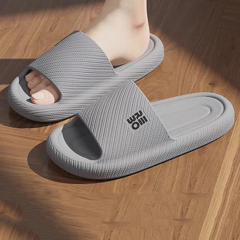 Summer Fashion Slippers Men Shoes Cloud Slippers For Men Home Flat Sandals Massage Flip Flops Couples Bathroom Indoor Slides