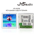 4 channel*20W Wall Amplifier Bluetooth-compatible 4 inch Sound Amp Home Theater Sound System Stereo Music Panel for Restaurant