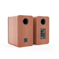BESTISAN SR07 Bookshelf Speaker Brown Wood Grain BT/Fiber/Coaxial/ARC/RCA/USB Card-insertion Speakers for Smartphone PC TV