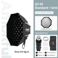 AMBITFUL 30x120cm 55cm 65cm 90cm One Touch Open Octagon/Rectangle Softbox Bowens Mount for Outdoor Studio Photography Side Wing