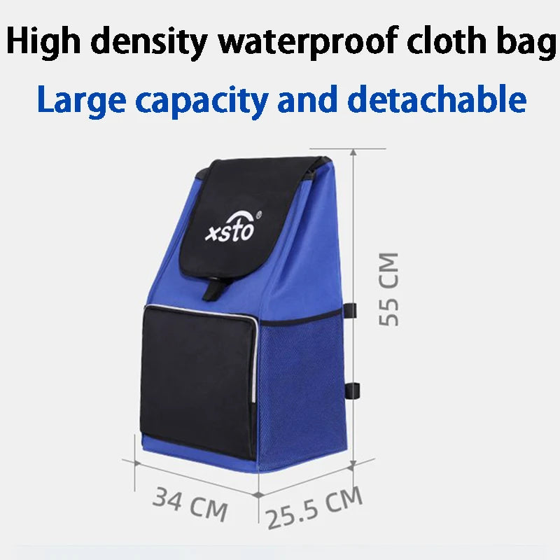 Silent Electric Climbing Shopping Cart Household Foldable Shopping Bag with Wheels Large Capacity Portable Electric Handcart