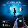 NEEWER RGB Softbox Lighting Kit With App Control & 9 Effect Modes, 2 Pack 26W FCC/IC/UL Certified LED Bulbs CRI93+ TLCI98+,