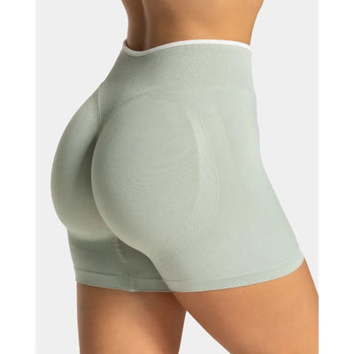 Women's Seamless Gym Color Blocking Sports Shorts | SAMAG