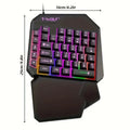Gaming Keyboard & Mouse Set, 40-Key One-Handed RGB Backlit, Ergonomic Design with Multimedia Keys, Wired Combo for PC Gamers