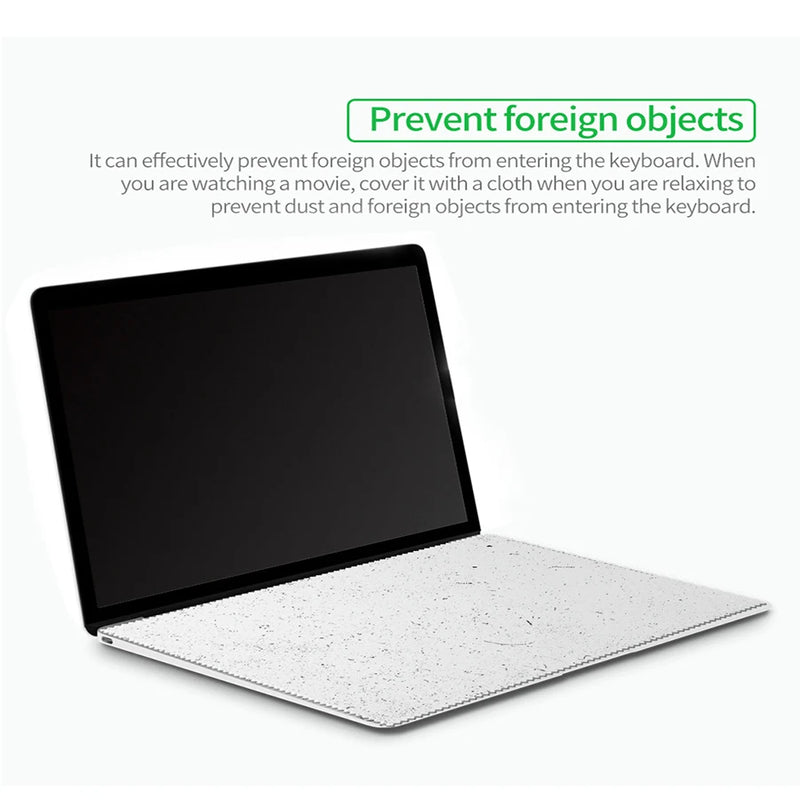 Microfiber Dustproof Cleaning Cloth Notebook Keyboard Cover Laptop Screen Cleaner Kit for MacBook Pro 13/15/16 Inch